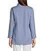 SAIL to SABLE x Palm Beach Lately Embroidered Shell Mandarin V-Neck Long Sleeve Tunic, Color:Marina Blue - Image 2