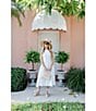 SAIL to SABLE x Palm Beach Lately 2 Piece Scallop Eyelet Midi Skirt Tank Set, Color:Ivory - Image 6