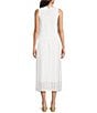 SAIL to SABLE x Palm Beach Lately 2 Piece Scallop Eyelet Midi Skirt Tank Set, Color:Ivory - Image 3