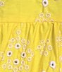 SAIL to SABLE x Style Charade Charlotte Eyelet V-Neck Elbow Sleeve Dress, Color:Yellow/White - Image 3