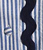 SAIL to SABLE x Style Charade Ella Stripe Print Point Collar Short Sleeve Dress, Color:Blue/White Stripe - Image 3