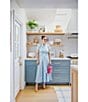 SAIL to SABLE x Style Charade Stripe Button Down Collar Short Sleeve Tie Front Midi Dress, Color:Blue/White - Image 6