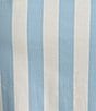 SAIL to SABLE x Style Charade Stripe Button Down Collar Short Sleeve Tie Front Midi Dress, Color:Blue/White - Image 3