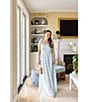 SAIL to SABLE x Style Charade Stripe Print Square Neck Tie Shoulder Sleeveless Maxi Dress, Color:Blue/White Stripe - Image 6