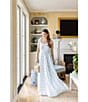 SAIL to SABLE x Style Charade Stripe Print Square Neck Tie Shoulder Sleeveless Maxi Dress, Color:Blue/White Stripe - Image 7