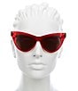 Color:Red - Image 2 - Cat Eye 54mm Sunglasses