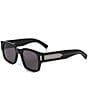 Color:Black - Image 1 - Men's SL 617 New Wave 53mm Square Sunglasses