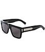 Color:Black - Image 1 - Men's SL 628 New Wave 55mm Square Sunglasses