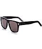 Color:Black - Image 1 - Rectangle 56mm Sunglasses