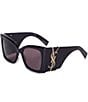 Color:Black - Image 1 - Women's SL M119 Blaze 54mm Oversized Cat Eye Sunglasses