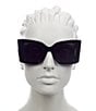 Color:Black - Image 2 - Women's SL M119 Blaze 54mm Oversized Cat Eye Sunglasses