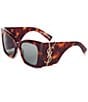 Yves Saint Laurent Women's Blaze SL M119 54mm Tortoise Cat Eye Statement Sunglasses - Image 1