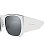 Color:Shiny Silver - Image 3 - Unisex New Wave 58mm Square Sunglasses