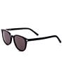 Color:Shiny Black - Image 1 - Unisex SL 527 52mm Round Sunglasses