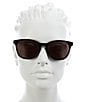 Color:Shiny Black - Image 2 - Unisex SL 527 52mm Round Sunglasses