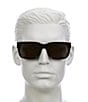 Color:Black - Image 3 - Unisex SL 615 Classic Script 55mm Square Sunglasses