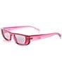 Color:Pink - Image 1 - Unisex SL003 52mm Rectangle Sunglasses