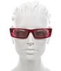 Color:Pink - Image 2 - Unisex SL003 52mm Rectangle Sunglasses