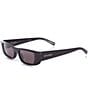 Color:Black - Image 1 - Unisex SL553 52mm Rectangle Sunglasses