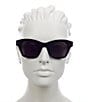 Color:Black - Image 2 - Unisex SL592 47mm Rectangle Sunglasses