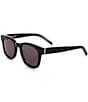 Color:Black - Image 1 - Unisex SLM124 49mm Square Sunglasses