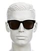 Color:Black - Image 3 - Unisex SLM124 49mm Square Sunglasses