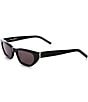 Color:Black - Image 1 - Unisex SLM126 54mm Cat Eye Sunglasses