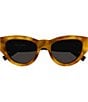 Color:Shiny Brown/Yellow Havana - Image 2 - Women's Monogram 53mm Cat Eye Sunglasses
