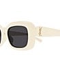 Yves Saint Laurent Women's Monogram 53mm Rectangle Sunglasses, Color:Shiny Ivory - Image 3