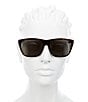 Color:Havana - Image 2 - Women's Rectangular 57mm Sunglasses