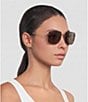 Yves Saint Laurent Women's SL312M Rectangular 58mm Sunglasses - Image 3