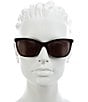 Color:Shiny Black - Image 2 - Women's SL 502 56mm Cat Eye Sunglasses