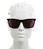 Color:Shiny Black - Image 2 - Women's SL 511 55mm Rectangle Sunglasses