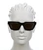 Color:Black - Image 2 - Women's SL 633 Calista New Wave 57mm Cat Eye Sunglasses