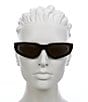 Color:Black - Image 2 - Women's SL 634 Nova New Wave 61mm Cat Eye Sunglasses