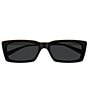 Yves Saint Laurent Saint Laurent Women's SL Logo 57mm Rectangle Sunglasses, Color:Black - Image 2