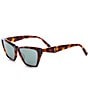 Color:Shiny Medium Havana - Image 1 - Women's SL M103 58mm Cat Eye Sunglasses