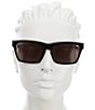 Color:Shiny Black - Image 2 - Women's SL M104 56mm Rectangle Sunglasses
