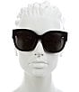 Color:Shiny Black - Image 2 - Women's SL M95/F 56mm Cat Eye Sunglasses