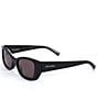Color:Black - Image 1 - Women's SL593 52mm Cat Eye Sunglasses