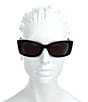Color:Black - Image 2 - Women's SL593 52mm Cat Eye Sunglasses