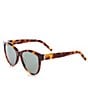 Color:Medium Havana - Image 1 - Women's SLM107 55mm Tortoise Cat Eye Sunglasses