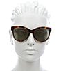 Color:Medium Havana - Image 2 - Women's SLM107 55mm Tortoise Cat Eye Sunglasses