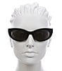 Color:Black - Image 2 - Women's SLM115 55mm Cat Eye Sunglasses