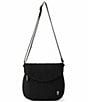 Color:Black - Image 3 - Artist Circle Foldover Crossbody Bag