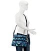 Color:Royal Blue Sea - Image 4 - Basic Zip Top Royal Blue Seascape Crossbody Bag