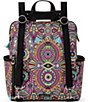 Color:Rainbow Wonderlust - Image 2 - Eco-Twill Loyola Patterned Convertible Backpack