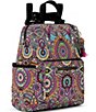 Color:Rainbow Wonderlust - Image 4 - Eco-Twill Loyola Patterned Convertible Backpack