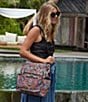 Color:Rainbow Wonderlust - Image 5 - Eco-Twill Loyola Patterned Convertible Backpack