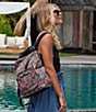Color:Rainbow Wonderlust - Image 6 - Eco-Twill Loyola Patterned Convertible Backpack